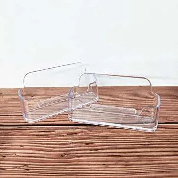 4 Pack Clear Acrylic Business Card Holders for Office