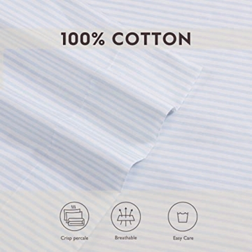 Laura Ashley Queen Cotton Sateen Sheets - Soft & Breathable