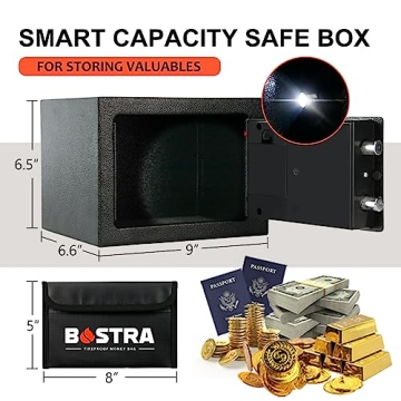 Bostra Fireproof Safe Box Digital Keypad Sensor Light Security