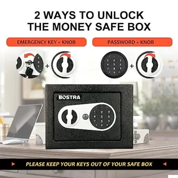 Bostra Fireproof Safe Box Digital Keypad Sensor Light Security