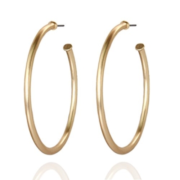 Stylish POMINA Classic Gold Hoop Earrings for Women