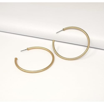 Stylish POMINA Classic Gold Hoop Earrings for Women