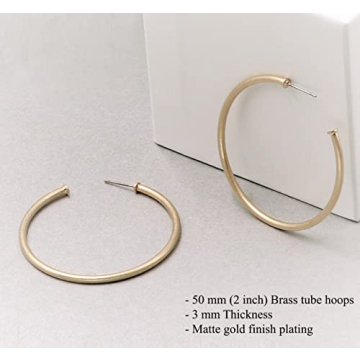 Stylish POMINA Classic Gold Hoop Earrings for Women