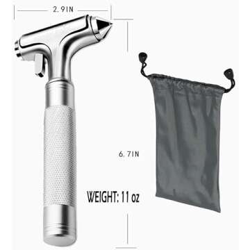 WONDER POINT Premium Car Glass Breaker with Seat Belt Cutter - Automotive Safety Hammer - Emergecy E...