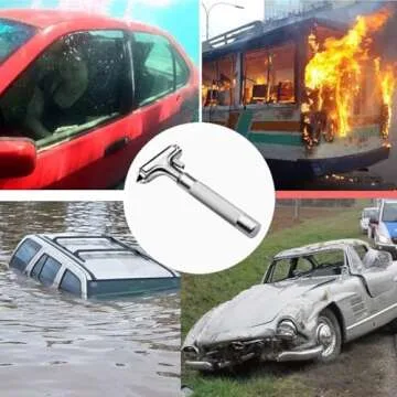 WONDER POINT Premium Emergency Hammer for Car Safety