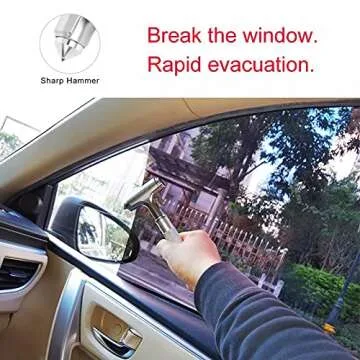 WONDER POINT Premium Emergency Hammer for Car Safety
