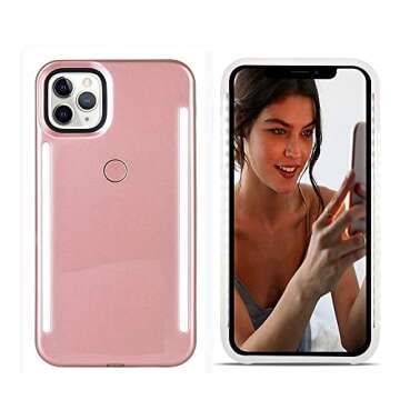 LNtech Selfie Light up Case Compatible with iPhone 13 Pro Max(6.7 inch), Rechargeable LED Light Up F...