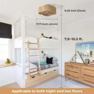 Boho Caged Ceiling Fan with Light - Stylish & Quiet