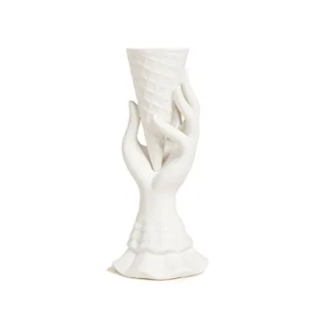 Jonathan Adler I Scream Vase - Elegant White Porcelain Art Piece
