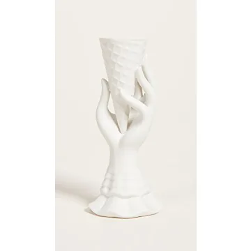 Jonathan Adler I Scream Vase White Porcelain Elegant Decor