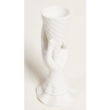 Jonathan Adler I Scream Vase White Porcelain Elegant Decor