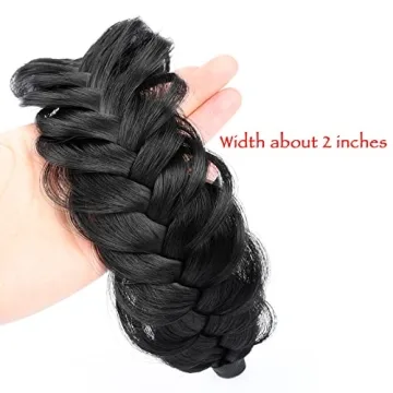 DIGUAN Wide Messy Braided Headband - Stylish & Versatile