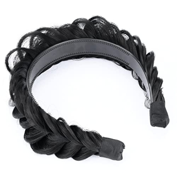 DIGUAN Wide Messy Braided Headband - Stylish & Versatile