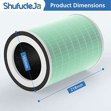 2 Pack True HEPA KILO Filter, 4 in 1 Pet Replacement Filter, 360° 4-Stage Filtration, Compatible with Afloia KILO, KILOPLUS, KILOPRO, MIRO, MIRO PRO, for MORENTO MR-Kilo, Kalo Air Purifier, Green