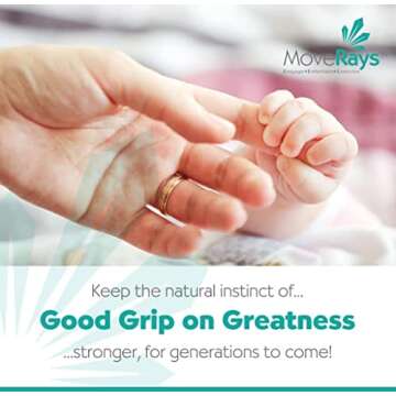 MoveRays Grip Strength Trainer & Hand Gripper Strengthener - Workout & Exercise Equipment for Forear...