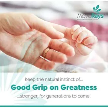 MoveRays Grip Strength Trainer & Hand Gripper Strengthener - Workout & Exercise Equipment for Forear...