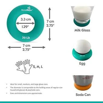 MoveRays Grip Strength Trainer & Hand Gripper Strengthener - Workout & Exercise Equipment for Forearm, Finger Strengthening - Hand Exercisers, Grip Boost & Strength Training Gear