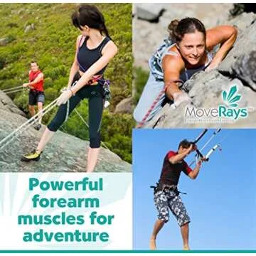 MoveRays Grip Strength Trainer & Hand Gripper Strengthener - Workout & Exercise Equipment for Forearm, Finger Strengthening - Hand Exercisers, Grip Boost & Strength Training Gear