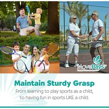 MoveRays Grip Strength Trainer & Hand Gripper Strengthener - Workout & Exercise Equipment for Forearm, Finger Strengthening - Hand Exercisers, Grip Boost & Strength Training Gear