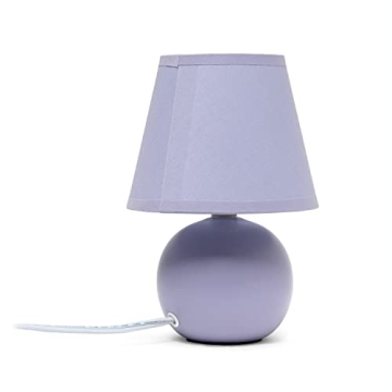 Simple Designs Mini Ceramic Globe Lamp in Purple - Stylish Lighting