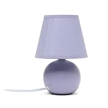 Simple Designs Mini Ceramic Globe Lamp in Purple - Stylish Lighting