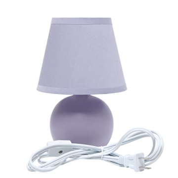 Simple Designs Mini Ceramic Globe Lamp in Purple - Stylish Lighting