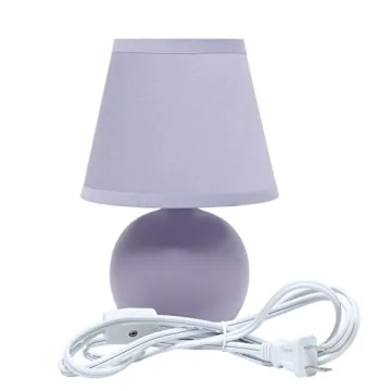Simple Designs Mini Ceramic Globe Lamp in Purple - Stylish Lighting