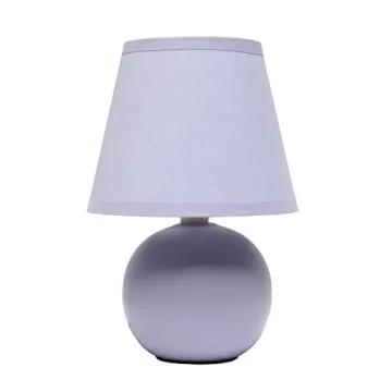 Simple Designs Mini Ceramic Globe Lamp in Purple - Stylish Lighting