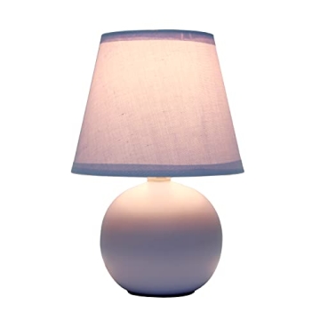 Simple Designs Mini Ceramic Globe Lamp in Purple - Stylish Lighting