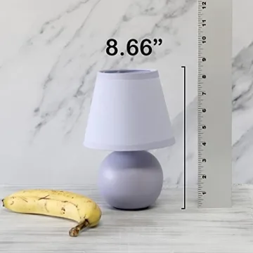 Simple Designs Mini Ceramic Globe Lamp in Purple - Stylish Lighting