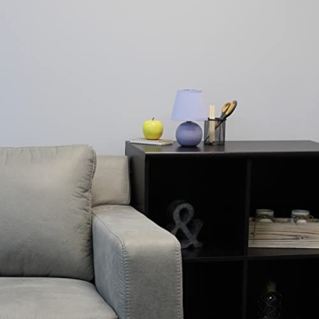 Simple Designs Mini Ceramic Globe Lamp in Purple - Stylish Lighting