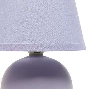 Simple Designs Mini Ceramic Globe Lamp in Purple - Stylish Lighting