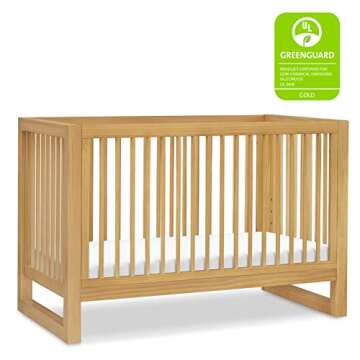 NAMESAKE Nantucket 3-in-1 Convertible Crib with Toddler Bed Conversion Kit in Honey, Greenguard Gold...
