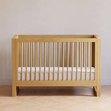 NAMESAKE Nantucket 3-in-1 Convertible Crib with Toddler Bed Conversion Kit in Honey, Greenguard Gold Certified
