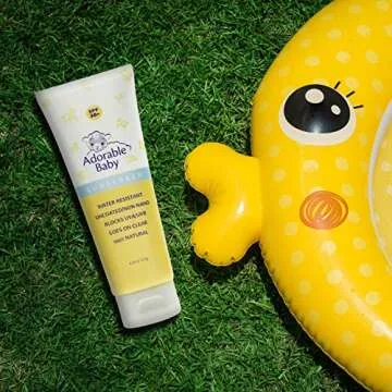 Adorable Baby All Natural Sunscreen SPF 30+ Non-Nano Zinc Oxide UVA/UVB 4.3oz By Loving Naturals (2 Pack)