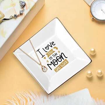 Mothers Day Gifts for Mom,Gifts for Mom from Daughter Son-Mom Gifts,Mother Gifts,Gifts for Mom,Birthday Gifts for Mom,Mom Birthday Gifts,Mom Gifts for Women Her Mother Wife Ceramic Jewelry Ring Dish