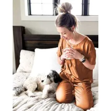 Ekouaer Silk Satin Pajamas Set for Comfortable Nights