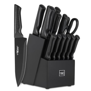 Self-Sharpening Knife Set - 15 Pcs Hundop Kitchen Knives