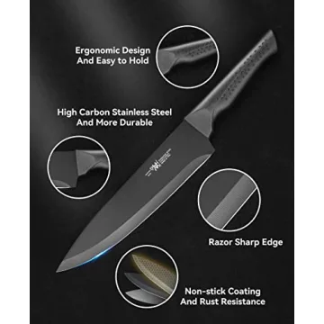 Self-Sharpening Knife Set - 15 Pcs Hundop Kitchen Knives