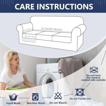 hyha Waterproof Couch Cushion Covers, Stretch Magic Sofa Covers Washable, Thick Jacquard Fabric, Waterproof Sofa Couch Covers for 3 Cushion Couch Sofa for Pets (3 Packs, Grey)