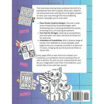 Cat for President Coloring Book: Fun Coloring Activity