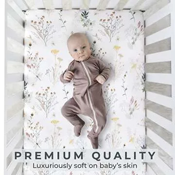 Pobibaby - 2 Pack Premium Fitted Baby Girl Crib Sheets for Standard Mattress - Ultra-Soft Jersey Kni...