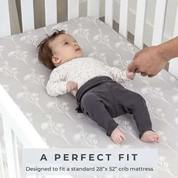 Pobibaby - 2 Pack Premium Fitted Baby Girl Crib Sheets for Standard Mattress - Ultra-Soft Jersey Knit, Safe and Snug, and Stylish Floral Crib Sheet (Wildflower)