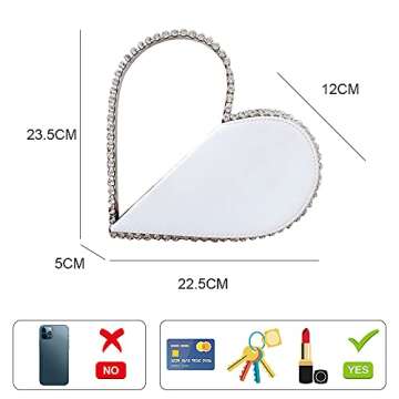 Heart Shape Evening Clutch Bag for Women - Chic & Elegant