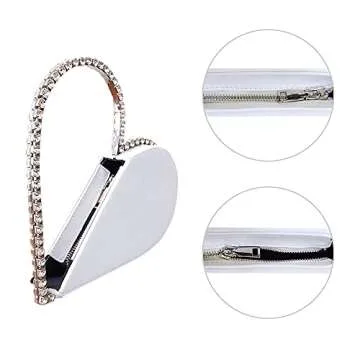 Heart Shape Evening Clutch Bag for Women - Chic & Elegant