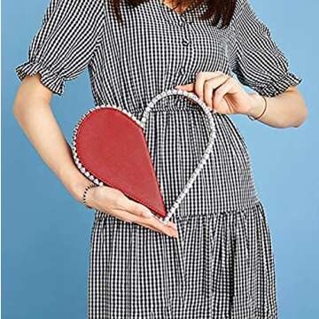 Heart Shape Evening Clutch Bag for Women - Chic & Elegant