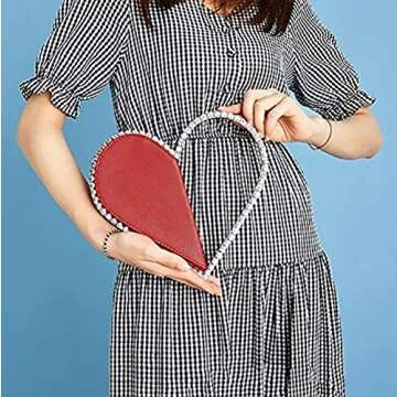 Heart Shape Evening Clutch Bag for Women - Chic & Elegant