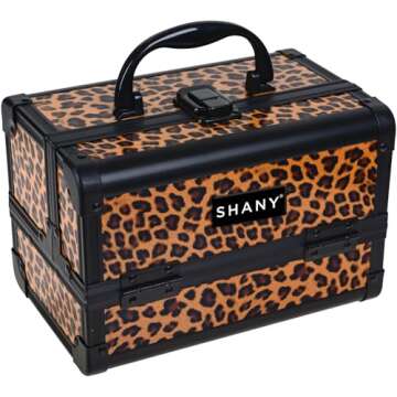 SHANY Chic Makeup Train Case Cosmetic Box Portable Makeup Case Cosmetics Beauty Organizer Jewelry st...