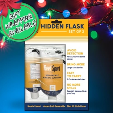 Funny Alcohol Hiding Flasks - 2 Pack Sunscreen Bottles