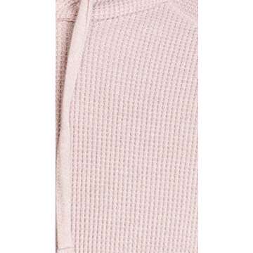 Vince Men's Mouline Thermal Hoodie, Himalayan/Off White, Small